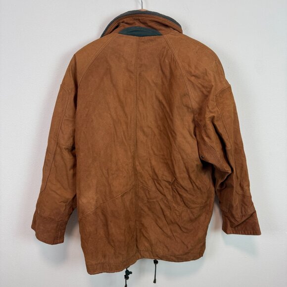 VTG Global Identity G-III Leather Jacket Medium Brown Chore Barn Coat Hunting - Picture 3 of 16